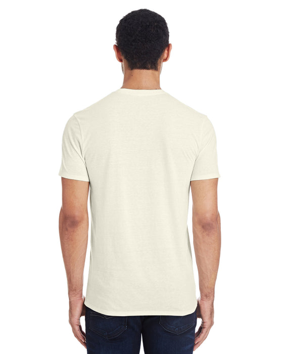 Rear view of the Threadfast Unisex Triblend Short-Sleeve T-Shirt