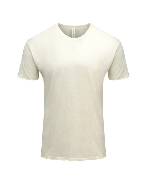 Front and Blank view of the Threadfast Unisex Triblend Short-Sleeve T-Shirt