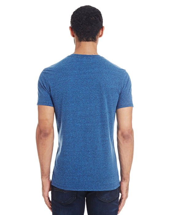 Rear view of the Threadfast Unisex Triblend Short-Sleeve T-Shirt