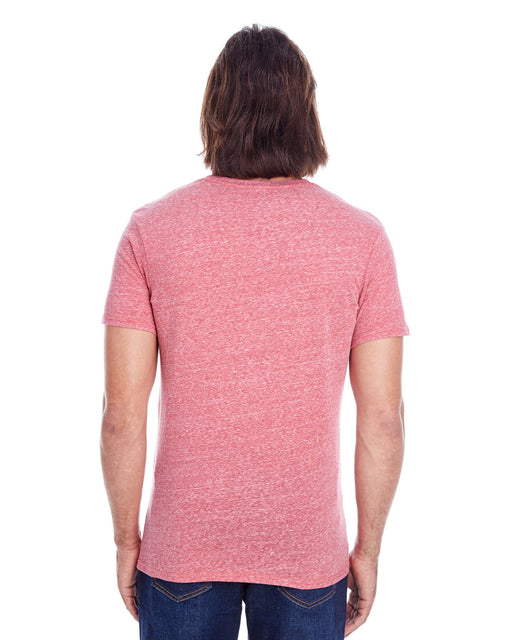 Rear view of the Threadfast Unisex Triblend Short-Sleeve T-Shirt