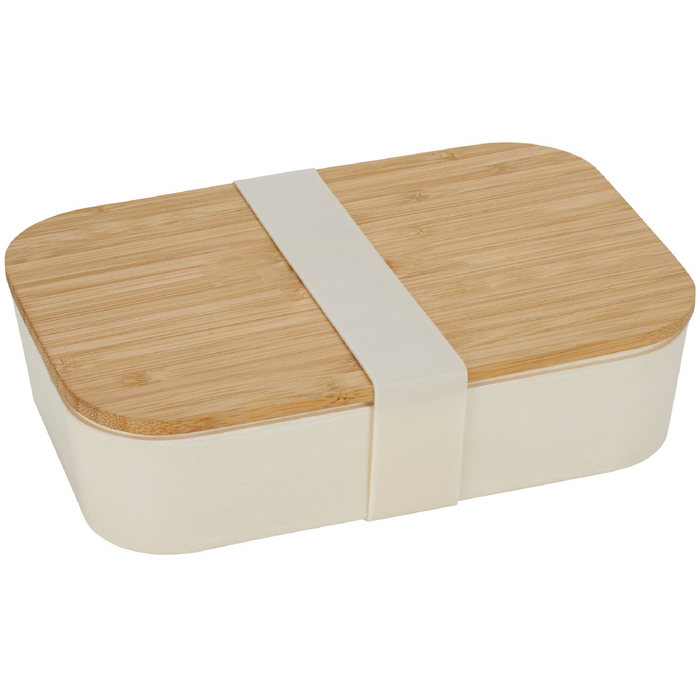Angle-Right and Blank view of the Bamboo Fiber Lunch Box with Cutting Board Lid