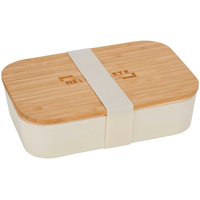 Angle-Right view of the Bamboo Fiber Lunch Box with Cutting Board Lid