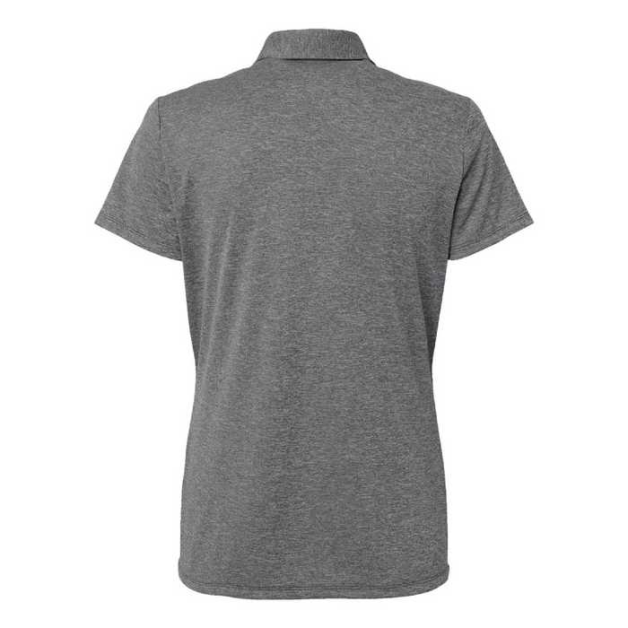 Rear view of the Adidas Women's Heathered Polo