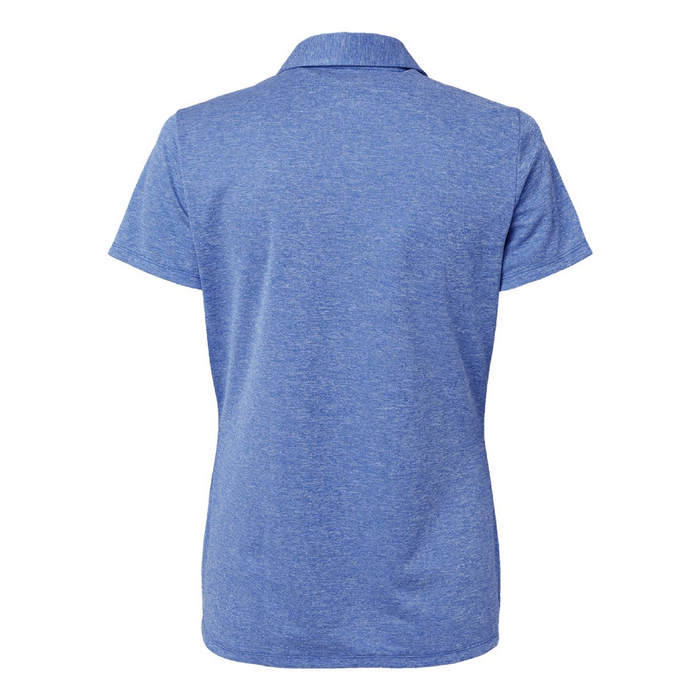 Rear view of the Adidas Women's Heathered Polo