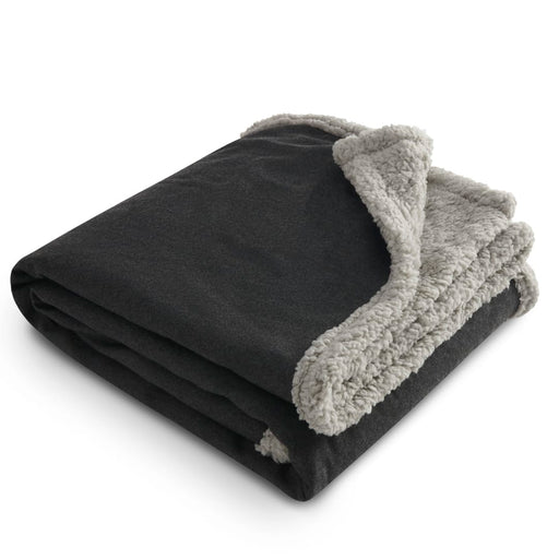 Front and Blank view of the Field & Co.® Oversized Wool Sherpa Blanket