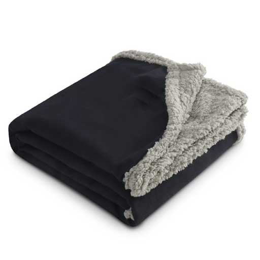 Front and Blank view of the Field & Co. ® Oversized Wool Sherpa Blanket