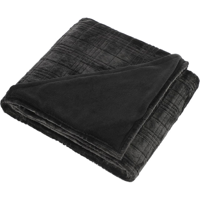 Angle-Right and Blank view of the Luxury Comfort Flannel Fleece Blanket