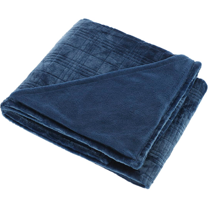 Angle-Right and Blank view of the Luxury Comfort Flannel Fleece Blanket