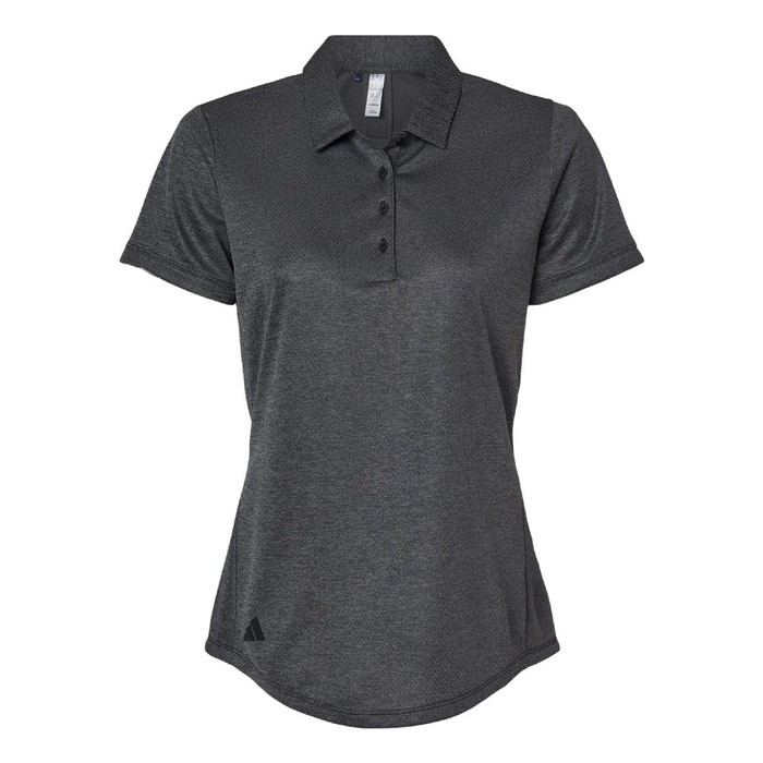 Front view of the Adidas Women's Space Dyed Polo