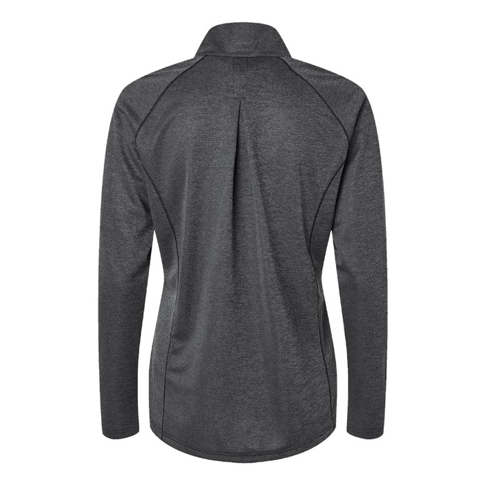 Rear view of the Adidas Women's Space Dyed Quarter-Zip Pullover -