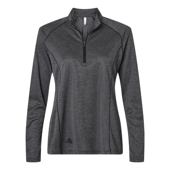 Front view of the Adidas Women's Space Dyed Quarter-Zip Pullover -