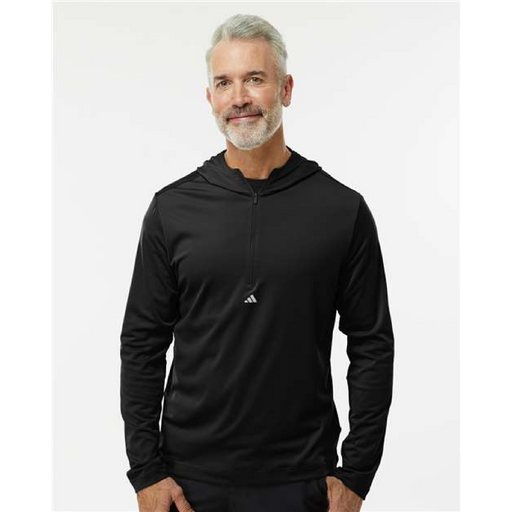 Adidas Lightweight Performance Quarter-Zip Hooded Pullover