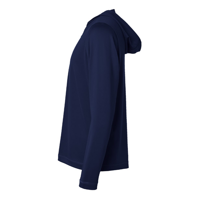 Left view of the Adidas Lightweight Performance Quarter-Zip Hooded Pullover