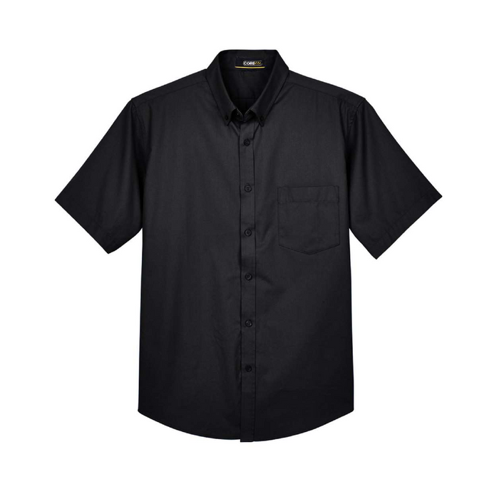 Front view of the Men's Optimum Short Sleeve Twill Dress Shirt - 