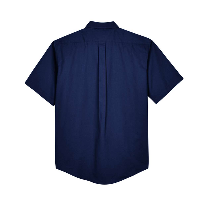 Rear view of the Men's Optimum Short Sleeve Twill Dress Shirt - 