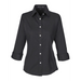 Front view of the Women's Perfect Fit™ Three-Quarter Sleeve Stretch Poplin Dress Shirt - 