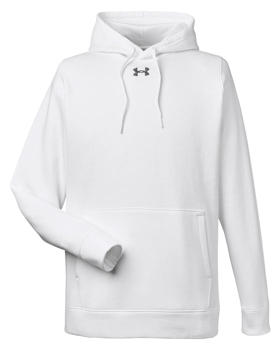 Front and Blank view of the Under Armour Men's Hustle Pullover Hooded Sweatshirt