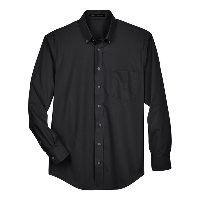 Front view of the Men's Crown Collection® Broadcloth Woven Dress Shirt - 