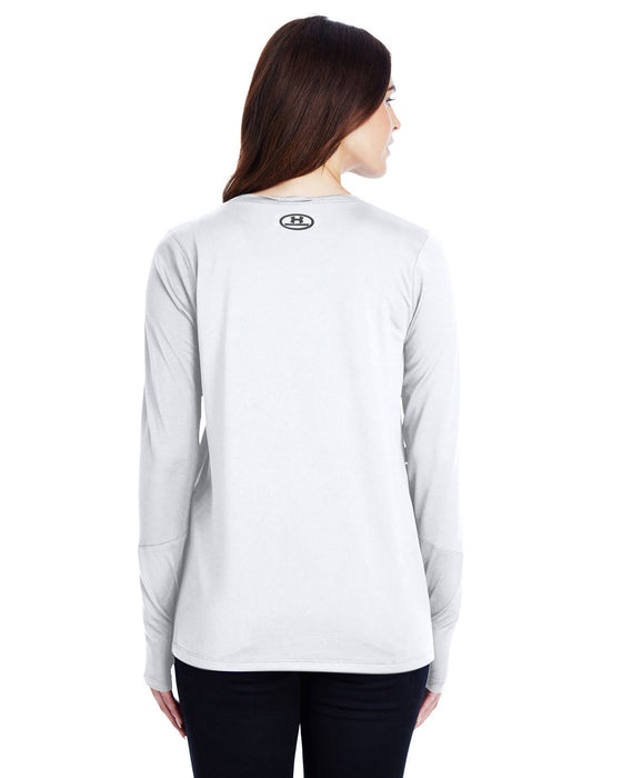 Rear view of the Under Armour Ladies' Long-Sleeve Locker T-Shirt 2.0