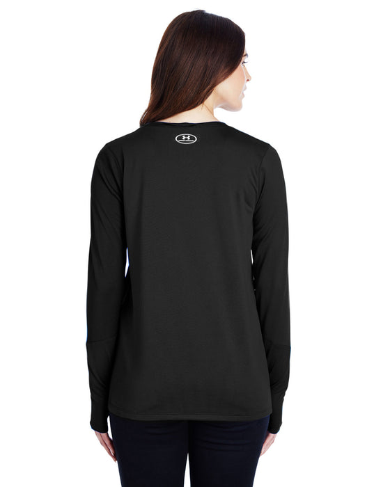 Rear view of the Under Armour Ladies' Long-Sleeve Locker T-Shirt 2.0