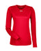 Front and Blank view of the Under Armour Ladies' Long-Sleeve Locker T-Shirt 2.0