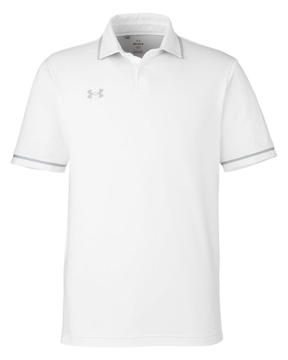 Front and Blank view of the Under Armour Men's Tipped Teams Performance Polo