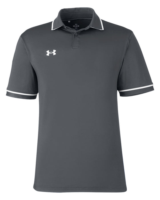 Front and Blank view of the Under Armour Men's Tipped Teams Performance Polo