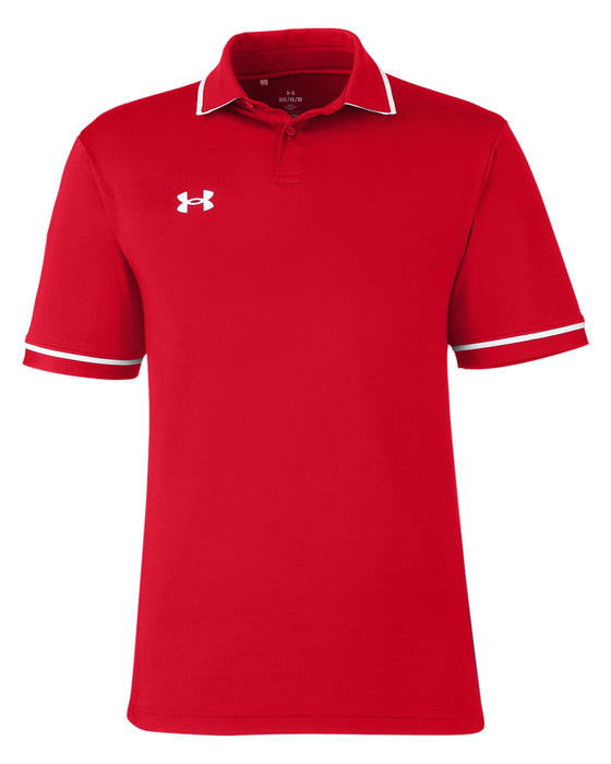 Front and Blank view of the Under Armour Men's Tipped Teams Performance Polo