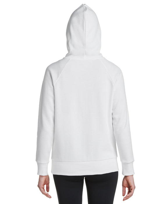 Rear view of the Under Armour Ladies' Rival Fleece Hooded Sweatshirt