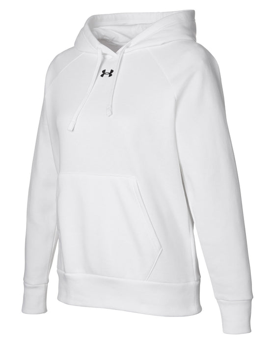 Right and Blank view of the Under Armour Ladies' Rival Fleece Hooded Sweatshirt