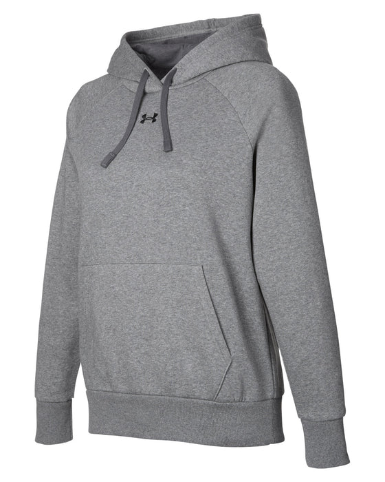 Right and Blank view of the Under Armour Ladies' Rival Fleece Hooded Sweatshirt