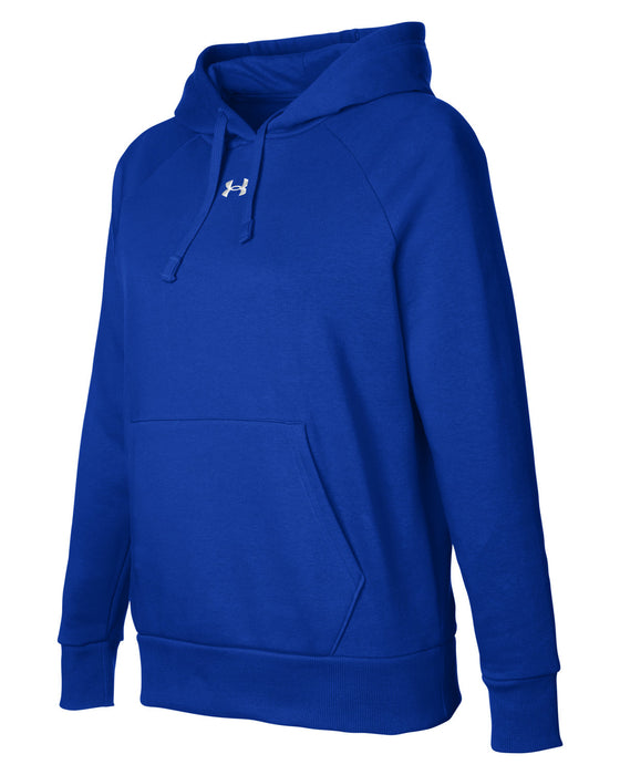 Right and Blank view of the Under Armour Ladies' Rival Fleece Hooded Sweatshirt