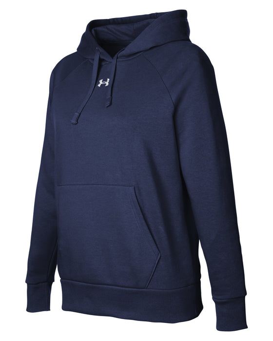 Right and Blank view of the Under Armour Ladies' Rival Fleece Hooded Sweatshirt