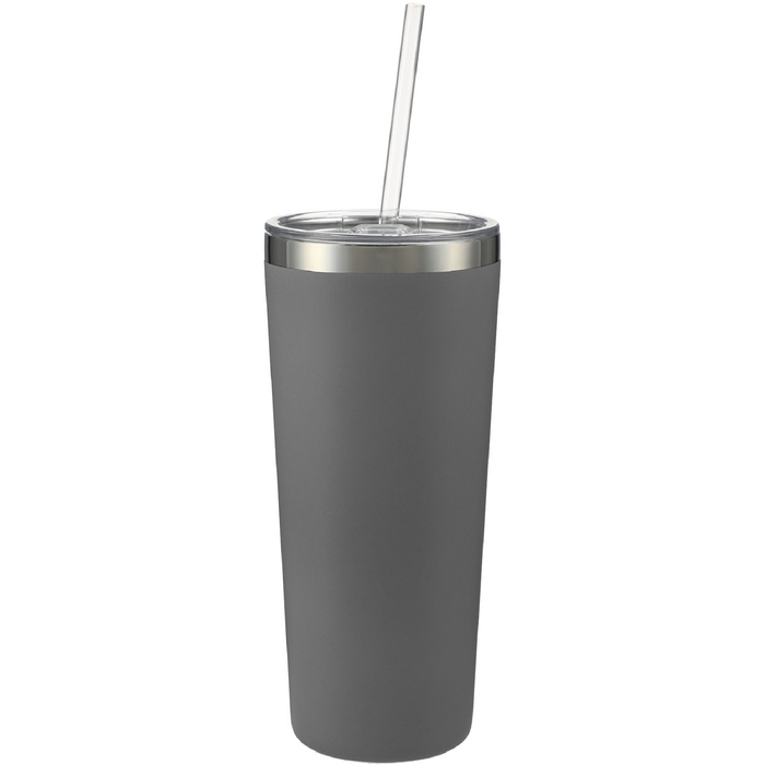Back and Blank view of the Thor Copper Vacuum Insulated Tumbler 22oz