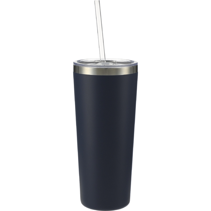 Back and Blank view of the Thor Copper Vacuum Insulated Tumbler 22oz