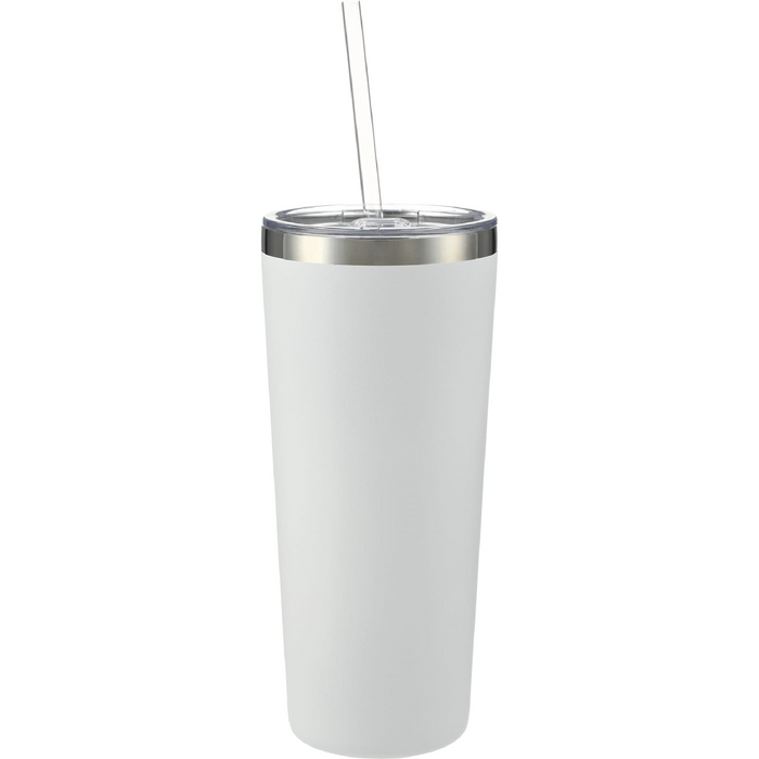 Back and Blank view of the Thor Copper Vacuum Insulated Tumbler 22oz