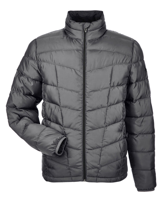 Front and Blank view of the Spyder Men's Pelmo Insulated Puffer Jacket