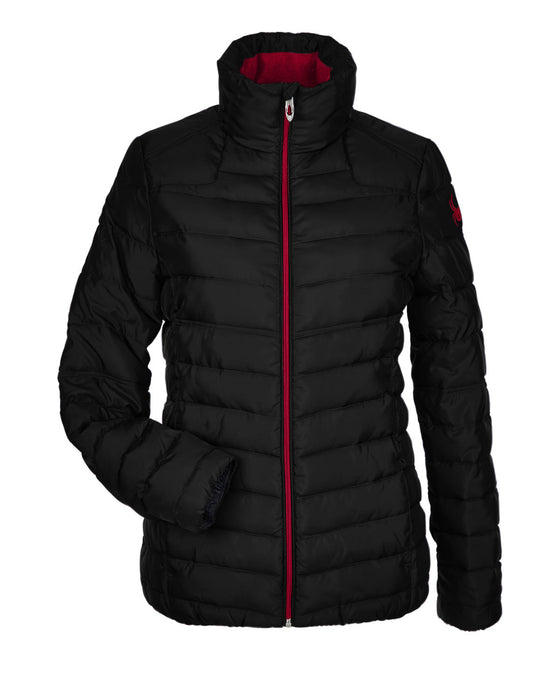 Front and Blank view of the Spyder Ladies' Insulated Puffer Jacket