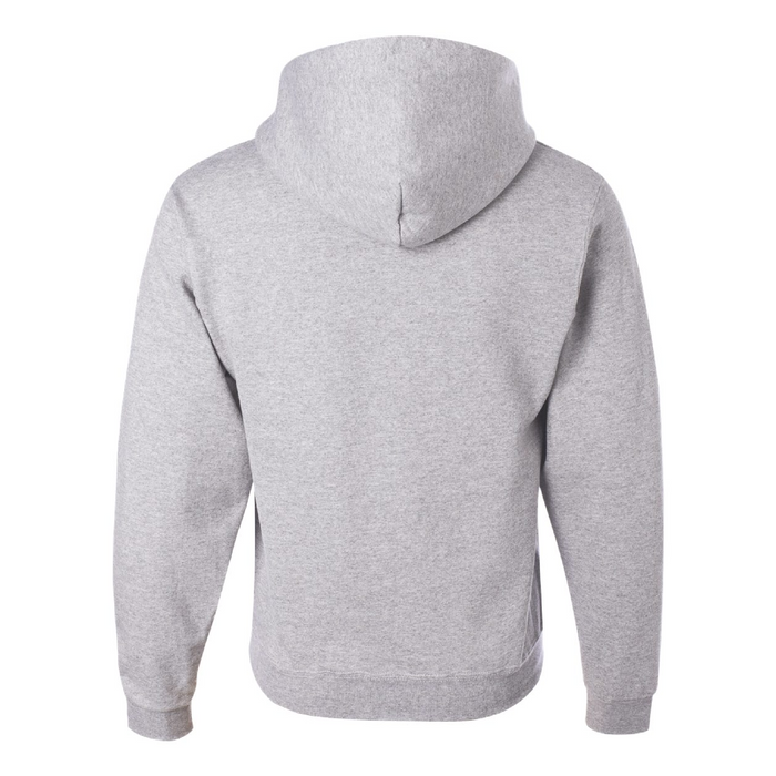 Rear view of the JERZEES NuBlend® Hooded Sweatshirt - 
