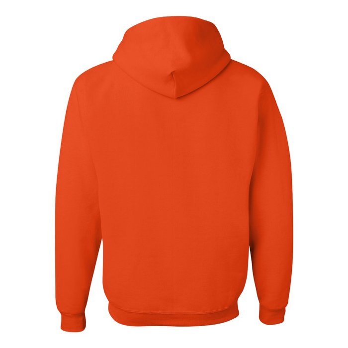 Rear view of the JERZEES NuBlend® Hooded Sweatshirt - 