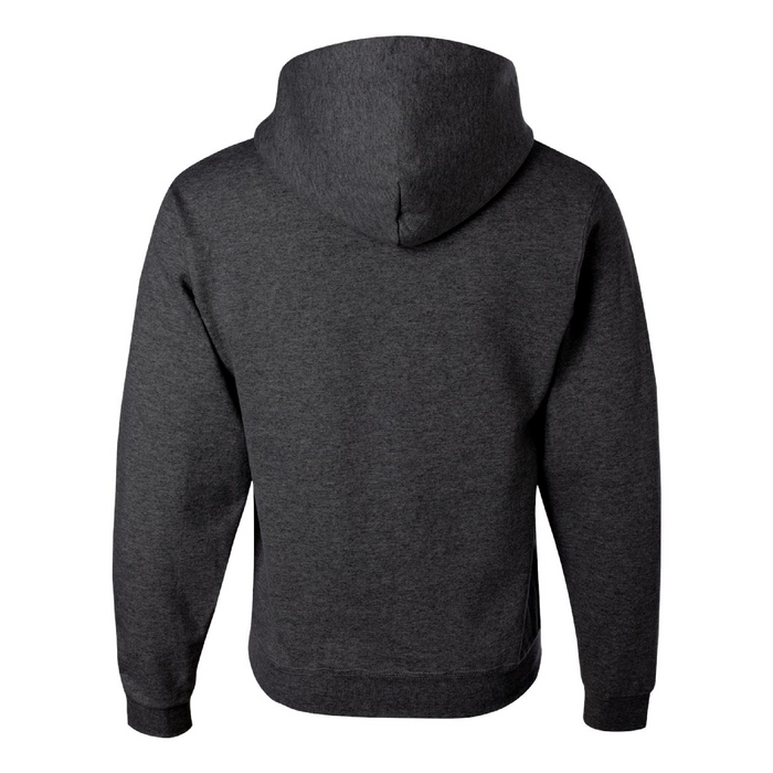 Rear view of the JERZEES NuBlend® Hooded Sweatshirt - 