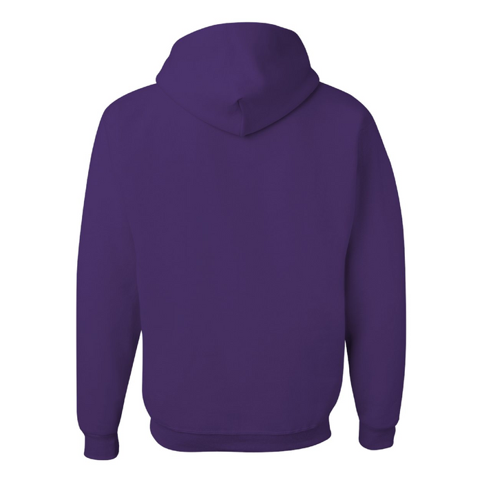 Rear view of the JERZEES NuBlend® Hooded Sweatshirt - 