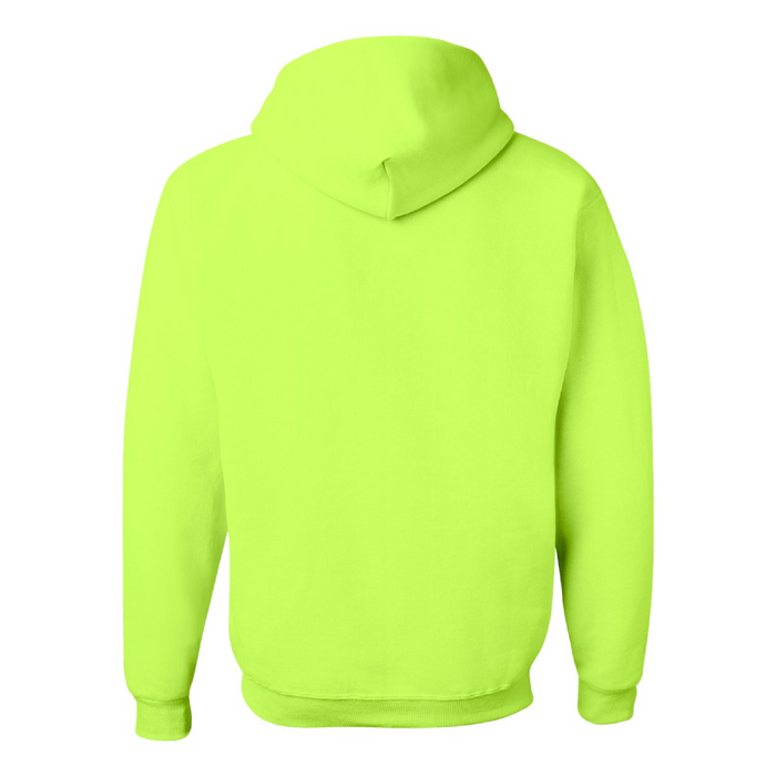 Rear view of the JERZEES NuBlend® Hooded Sweatshirt - 