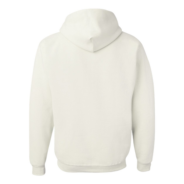 Rear view of the JERZEES NuBlend® Hooded Sweatshirt - 