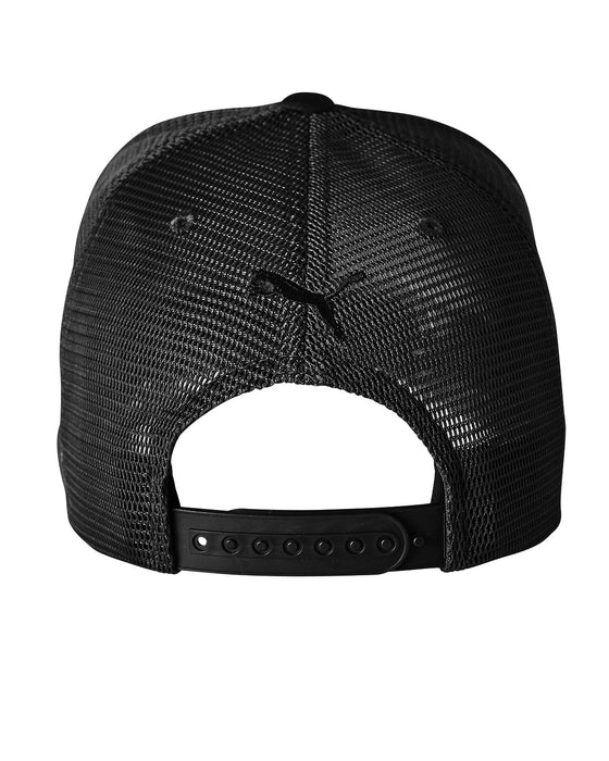 Rear view of the Puma Golf Snapback Trucker Cap