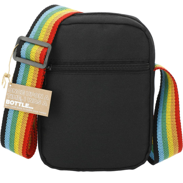 Front and Blank view of the Rainbow RPET Crossbody Tote