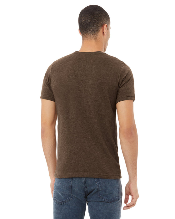 Rear view of the Unisex Heather CVC T-Shirt