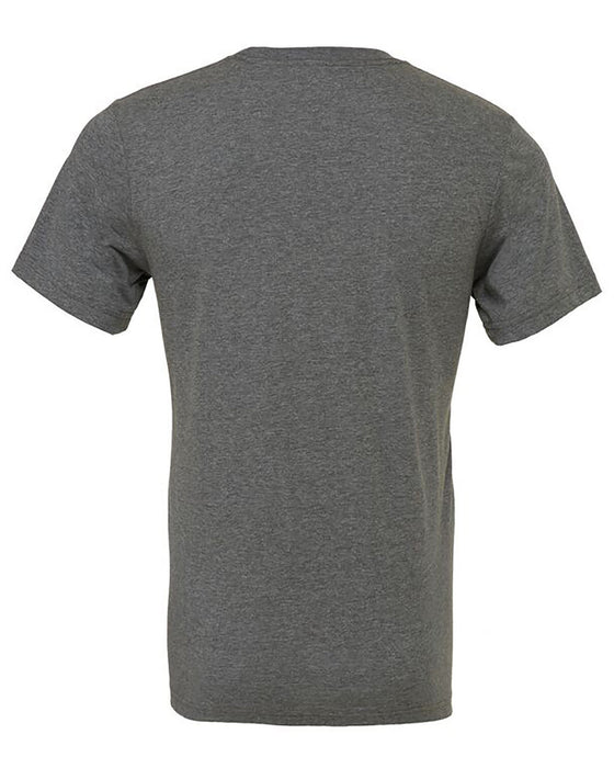 Rear and Blank view of the BELLA + CANVAS Unisex Heather CVC T-Shirt