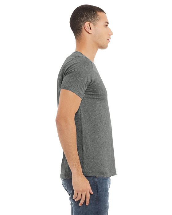 Right view of the BELLA + CANVAS Unisex Heather CVC T-Shirt