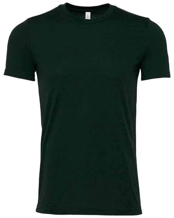 Front and Blank view of the BELLA + CANVAS Unisex Heather CVC T-Shirt